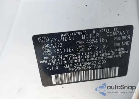 2022 Hyundai Sonata Se from USA, damaged, VIN KMHL24JAXNA225593